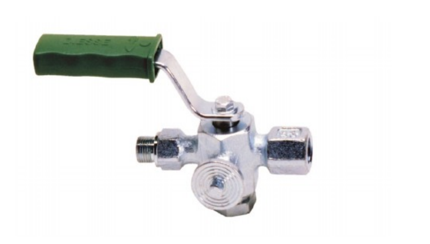 Rubinetto porta manometro a maschio, corpo acciaio carbonio A105 zincato PN40, attacco filettato gas MF 3/8, flangetta di controllo 
Mod. DS PM18