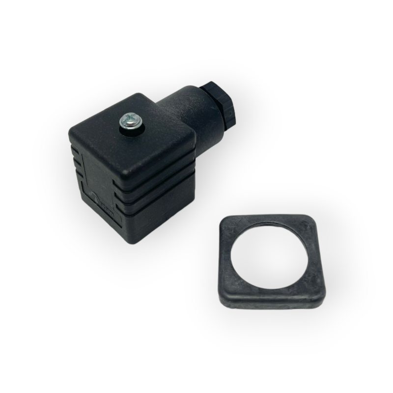 Connettore Nero Tripolare PG9 per Bobina B6 / B12 / B60 - ODE - 26 x 26