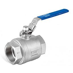 Valvola sfera monoblocco, corpo e sfera inox aisi 316, slitta di blocco, attacchi filettati FF Gas 1 1/2" - Art.1000-GTC