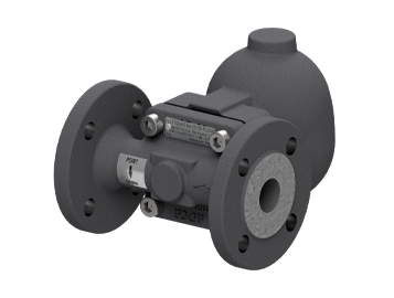 Scaricatore condensa a galleggiante e termostatico(Bimetallo) per  Alta Portata , corpo in ghisa sferoidale flangiato PN16 DN25 (Interasse 160 mm) , Pressione differenziale 4,5 Bar , mod.FLT17-4,5HC V.STEAM-SMC    