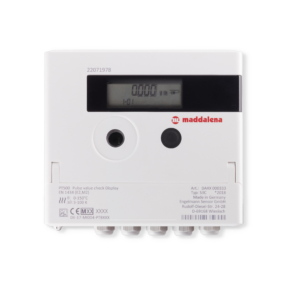 MICROCLIMA S3C - UNITÀ ELETTRONICA SEPARATA PER MISURATORI DI ENERGIA TERMICA - CAL.microCLIMA HOT P=TX (VERSIONE CONFIGURABILE, DA PROGRAMMARE CON USCITA IMPULSI 1P=100L, SOLO CALDO) - Cod.1.KS3C.0001 - MADD.