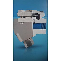 Scaricatore Termostatico in Acciaio carbonio con Filtro esterno - attacchi in linea filettati f.f. gas  1" - max 32 Bar/250°C - Capsula in Hastelloy - Sotto/raffreddamento 10°C - Interasse  mm 95 - mod. TKK-2Y - cod. 