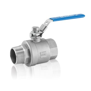 Valvola sfera monoblocco, corpo e sfera inox aisi 316, slitta di blocco, attacchi filettati MF Gas 1" - Art.1002-GTC  