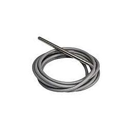 Termoresistenza PT100 - stelo inox aisi 316 - liscio - diametro 8 x 300 mm - cavo silicone Mt.3 - 3 fili - molla Antipiega  