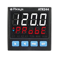 Regolatore Pixsys ATR244-12ABC - Doppio   Display  , Aliment. 24-230VAC/DC - Multi Segnali uscita : 2Relè' + 4/20mA + 0/10VDC - Multi Segnali ingresso : PT100/PT500/PT1000/Ni100/PTC1K/NTC10K - TC - 0/10V - 0/4.20mA - Seriale RS485 , dimens. 48 x 48 x L91 mm  