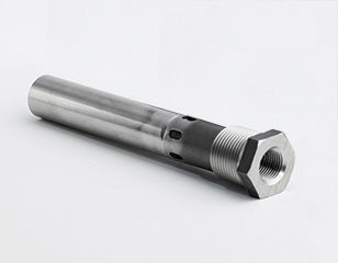Iniettore vapore INOX316 - Attacco serbatoio m.gas 1" - Attacco ingresso vapore 1/2"gas f. Cod.74574014300 - Dimens. d28 x L205mm - 