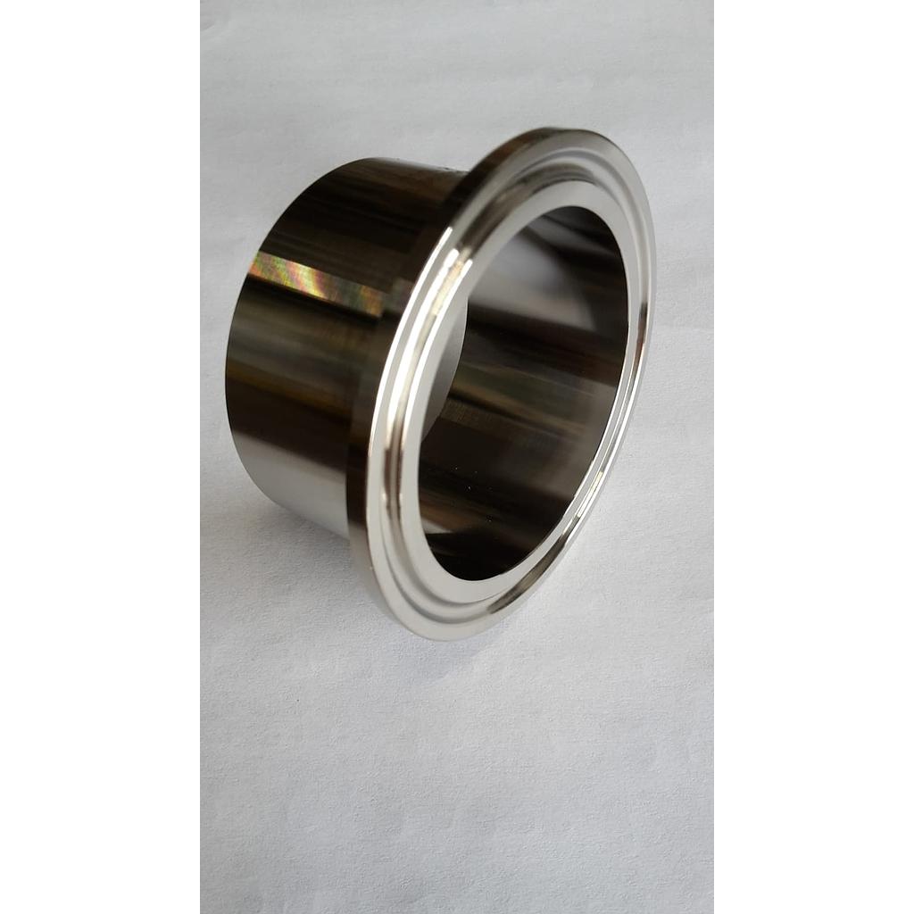 Semiraccordo Clamp Inox Aisi 316L - DIN - DN25 x 28 mm - Diametro Esterno Flangia 50,5 mm per L=21,5 mm 