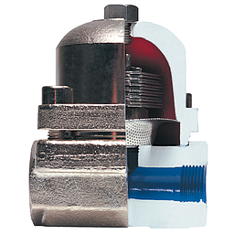 Scaricatore di Condensa Termostatico-Bimetallico - Mod. TK-1 - Con Filtro - Con Valvola di Ritegno - PN40 - Attacchi FF Gas - 1"