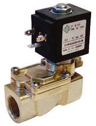 Elettrovalvola 2 Vie, NC (Normalmente Chiusa), ad Azione Indiretta - (SOLO corpo Ottone - Interasse mm 66) - attacchi fem.fem.gas 1/2" - Membrana NBR , -10 / + 90°C - Pressione max 25 Bar - Press.differenziale di lavoro 0,2 - 16 Bar -  Comando  manuale  di Apertura - Fluido: Acqua/Aria - 21WA4K0B130-M  - ODE 