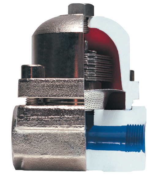 Scaricatore di Condensa Termostatico-Bimetallico - Mod. SC1 - Con Filtro - Con Valvola di Ritegno - PN40 - Attacchi Flangiati - DN15