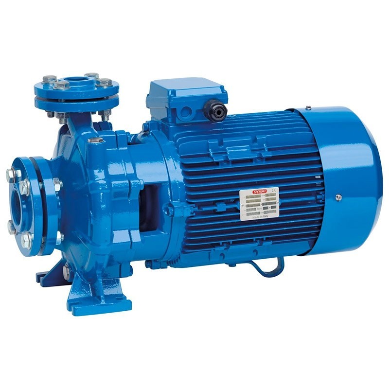 Pompa elettrica Speroni - mod. CS 80-160D - motore trifase 15HP - 11KW - 400VAC 50HZ - 2 poli/2850 G/1' - Corpo pompa e girante..in ghisa - Albero inox304 - Tenuta meccanica in Ceramica/Grafite/NBR - Attacchi ..Aspiraz.DN100 x Mandata DN80 - 101804380 