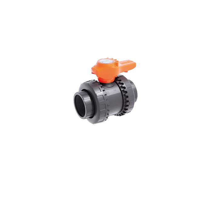 Valvola sfera FIP , in PVC-U , attacchi a Bocchettoni filettati f.gas 1" - mod. VXEFV VALV.SF PVC/FKM D1 EASYFIT - Art.VXEFV1FPM
  