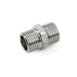 Nipplo ottone cromato, filettatura Conica - 1/2" - Cod. 2500 - Cod.RAC-2500-12 