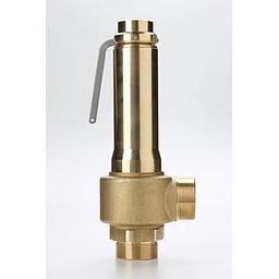 Valvola di sicurezza Nuova General Instruments mod. G20/L - Brass CW614N - SS AISI 316L - Connessioni 1" ISO 228 Gas Maschio in ingresso - 1 1/4" ISO 228 Gas Maschio in uscita - Tenuta KALREZ (-20+250°C) - Fluido: VAPORE -  Collaudo: CE IV