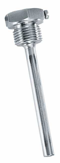 Pozzetto Inox Aisi 316/316L - Testata ricavata da Barra esagonale , Diametro esterno stelo 12 mm - Diametro foro interno 10 mm - Attacco al processo 1/2" Gas Maschio cilindrico - Testa esagonale CH-27 , con vite inox di blocco M4x10 - Altezza testa esagonale + filetto 22 mm - Lunghezza sotto filetto 80 mm . Ricavato da tubo PN25 - Lunghezza Totale 102 mm