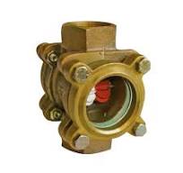Indicatore di passaggio bronzo - Filettato FF Gas 1 1/4" - Art. 162 - Doppio cristallo Temperato + 2 Ventoline in Nylon PA66 - Cod.162A06Br