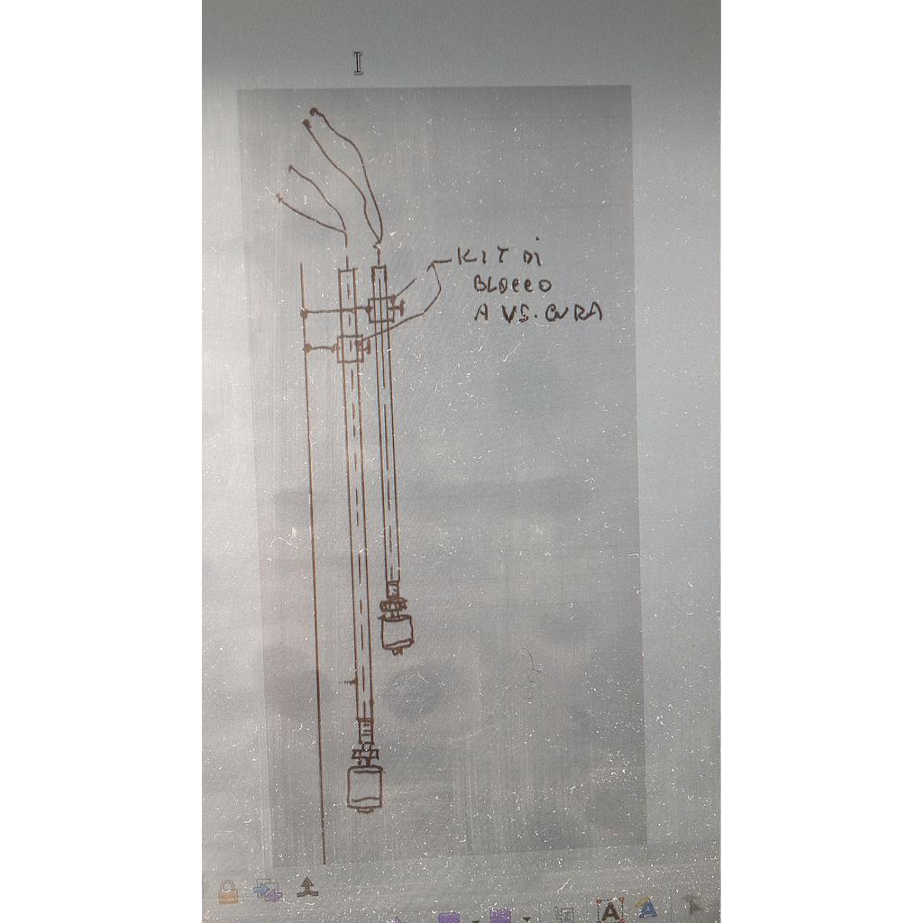 Regolatore di livello composto da:
- Regolatore livello a galleggiante cilindrico diam.30mm con cavo silicone a 
  2 fili x L=1500mm (cod.36321200)
- Manicotto inox aisi 316 1/8" (cod.54602100)
- Tubo Tondo Inox Aisi 316 diam.est.10mm x L=1000MM (cod.55150500)