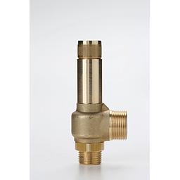 Valvola di sicurezza Nuova General Instruments mod. D10/C - Corpo Ottone - Connessioni 1/2" ISO 228 Gas Maschio in ingresso - 3/4" ISO 228 Gas Maschio in uscita - Tenuta: PTFE (-196/+250°C) - Fluido : Vapore saturo - Collaudo:CE IV + INAIL