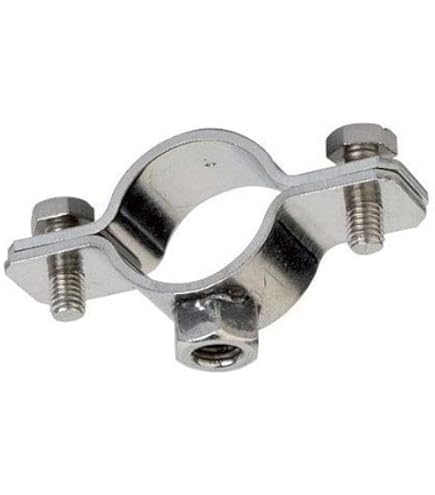 Collare inox 304 per Fissaggio Tubo 4"(112-118) - Attacco M10 Saldato - (No Vite/Tassello) - 938.1143427