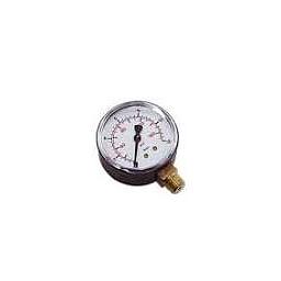 Manometro standard con Cassa in acciaio verniciato nera diametro 40 mm - Attacco Posteriore in ottone da 1/8" - Campo 0-10 Bar - Quadrante Asciutto
