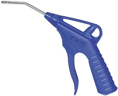 Pistola Leggera in Plastica a Regolazione Progressiva - Attacco gas Femm.da 1/4" , con Cannuccia Curva di Soffiaggio in Alluminio - mod.PA45 - PA450014