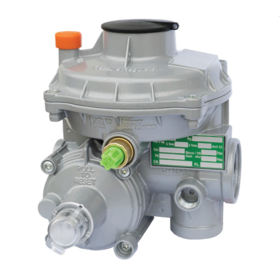 Regolatore di pressione gas Metano - Fiorentini -
Regolatore mod. FES 50/60 - Press.max ingresso 8,6 BAR - Campo pressione  Uscita 18÷26 mbar (Set 20 mbar) - Attacchi : (2 ingressi + 2 uscite) - 2  ingressi da F. ½” x  2 attacchi in uscita  F. ¾” - 1” - 
Cod.RG155.10QB.20MB
