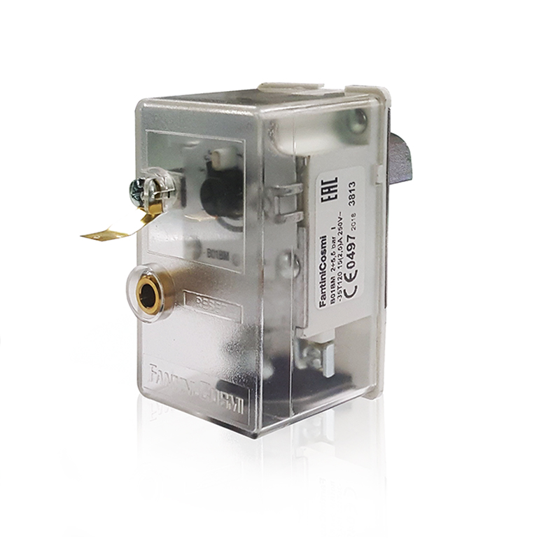 Pressostato F&amp;C - Mod. B01FML - Campo 0,5 ÷ 2,5 Bar - IP44 - Riarmo manuale - Differenziale Fisso 0,5 Bar - Attacco 1/4" Gas Femmina con Membrana Inox