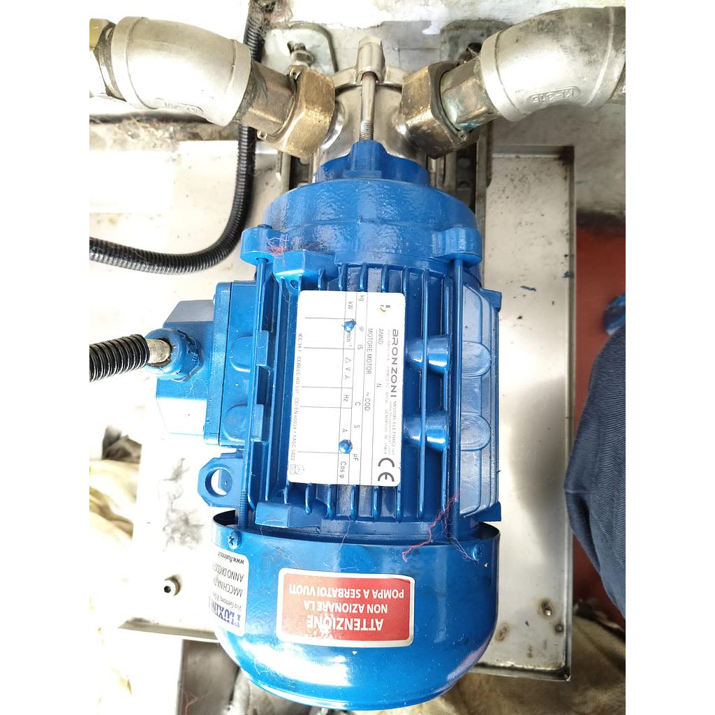 Motore elettrico Trifase 230/400V-50Hz-0,55Kw-900g/1', con Morsettiera - Cod.3504-F , Per pompa G60Exp-Fluxinos