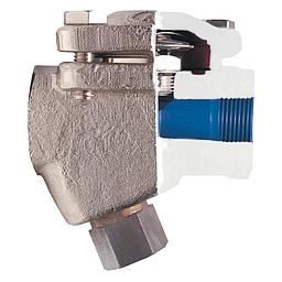 TAG-Scaricatore di Condensa Termostatico - corpo e coperchio in acciaio carbonio A105 - filtro incorporato Esterno - attacchi Flangiati - Mod. TKK21Y