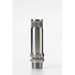 Valvola di sicurezza Nuova General Instruments mod. D10 - Corpo inox316 - Connessioni 1/2" ISO 228 Gas Maschio in ingresso - a Scarico Libero - Tenuta FFKM (-10/+255°C) - Fluidi: Vapore Surriscaldato (sconsigliato) - Collaudo: INAIL+CE IV  