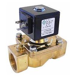 Elettrovalvola 2 Vie - NC (Normalmente Chiusa) - ad Azionamento Misto - Corpo in Ottone - attacchi filettati FF Gas 3/4" - Membrana FKM - Pressione differenziale di lavoro 0-16 Bar - Fluido: Gasolio - Marca: ODE