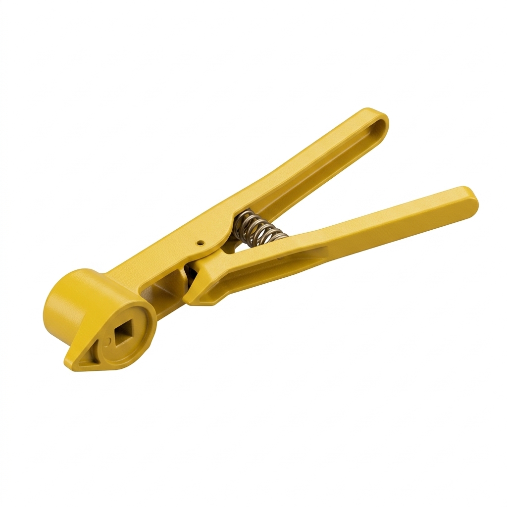 Leva Gialla in Alluminio - Quadro 17x17 - Foratura F07 - Completa di Settore Dentato Zincato, Anello Antifrizione, Viti Zincate di blocco - Per Valvola a Farfalla Sirca Mod. 301N Restyling DN125 / DN150 -  Cod. LE-F0717R