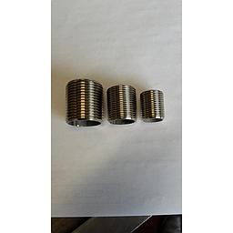 Nipplo Inox Aisi 316 - Liscio (Tutto Filetto) - 2" - Filettatura Gas Cilindrica