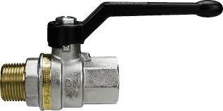 Valvola a Sfera Ottone Cromato, con Leva, serie Standard x Acqua-Aria, -15° +120°C - PN63, MOD. 0502- GALAXY  MF 3/8&#34;  