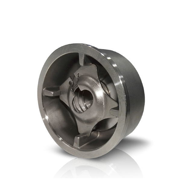 Valvola di Ritegno WAFER, corpo/disco/molla inox 304, tenuta metallica - Idonea su flange PN16-40, DN125 . Press.40 Bar / Temp.250°C - H=90 mm - Mod. CV10S1