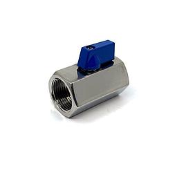 Valvola sfera MiniBall inox316 PN63 - 120°C - Farfalla in Alluminio - f.f.gas 1/8" - Mod.SS1100006-G
