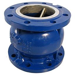 Valvola ritegno a piattello, con molla, corpo in ghisa EN.GJL.250 PN16, interni in Ottone, attacchi flangiati PN16 DN65, tenuta in NBR, T.Max 100°C, interasse 120 mm, Mod. F5.00006516A