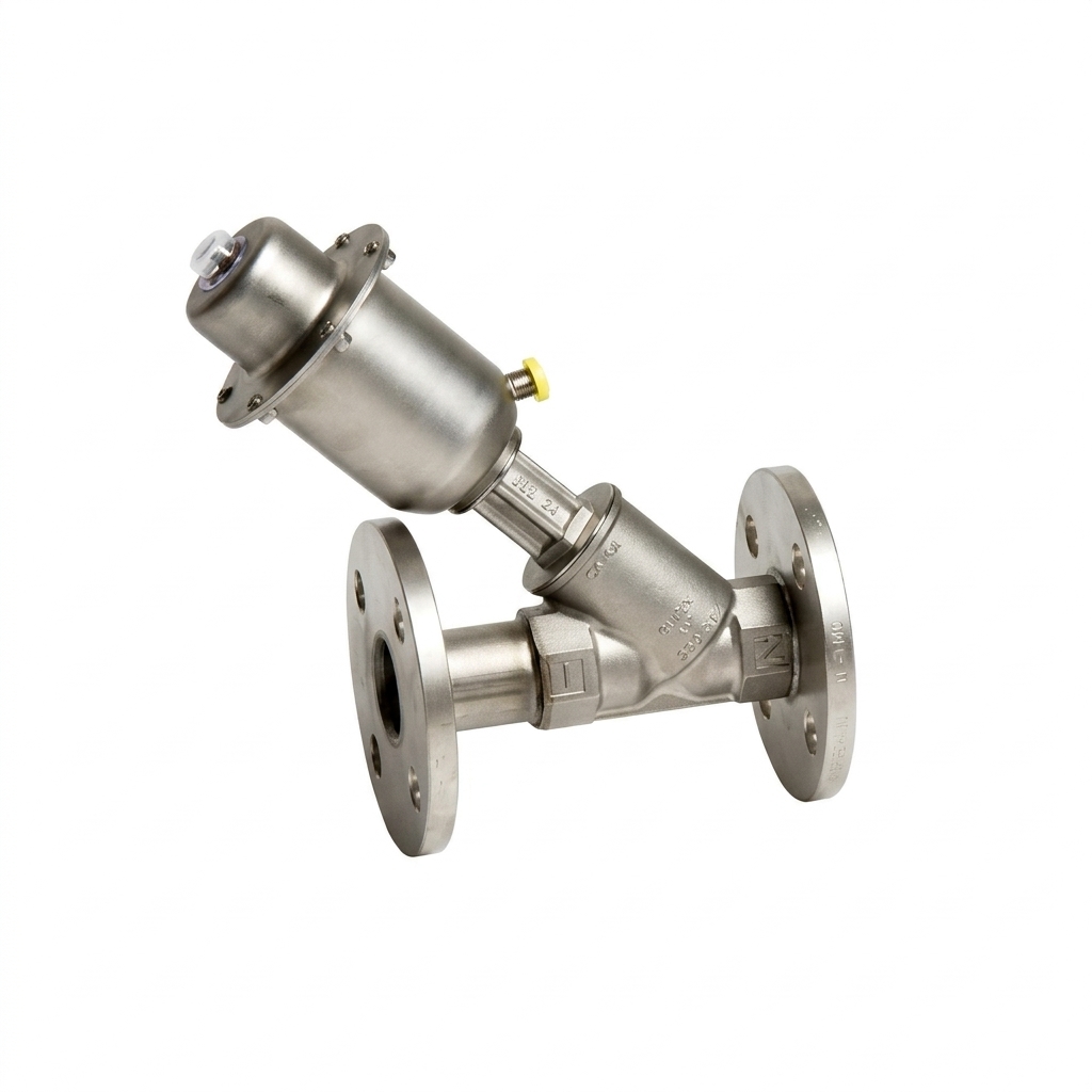Valvola Pneumatica ON-OFF - Procom - 2 Vie - Normalmente Chiusa - Corpo in Inox AISI 316 - PN16 DN20 - Testata in Inox AISI 304 T.50 - DP 14 bar - Mod. PCIFMCM_020_1_2U