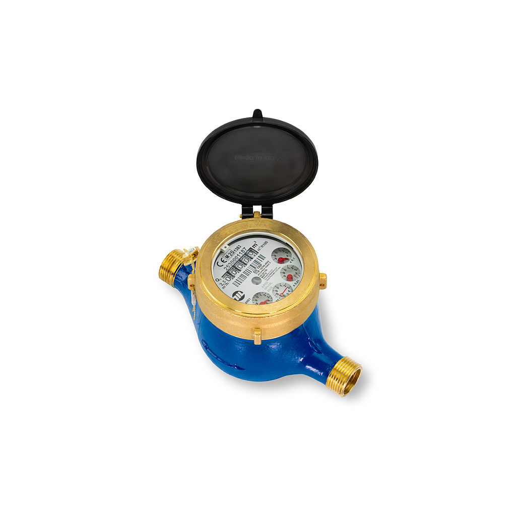 Contalitri a Getto Multiplo - Mod. DS TRP - Con Reed K=1 con Cavo da 1 mt. + Kit Raccordi - Conforme M.I.D. - 3/4"