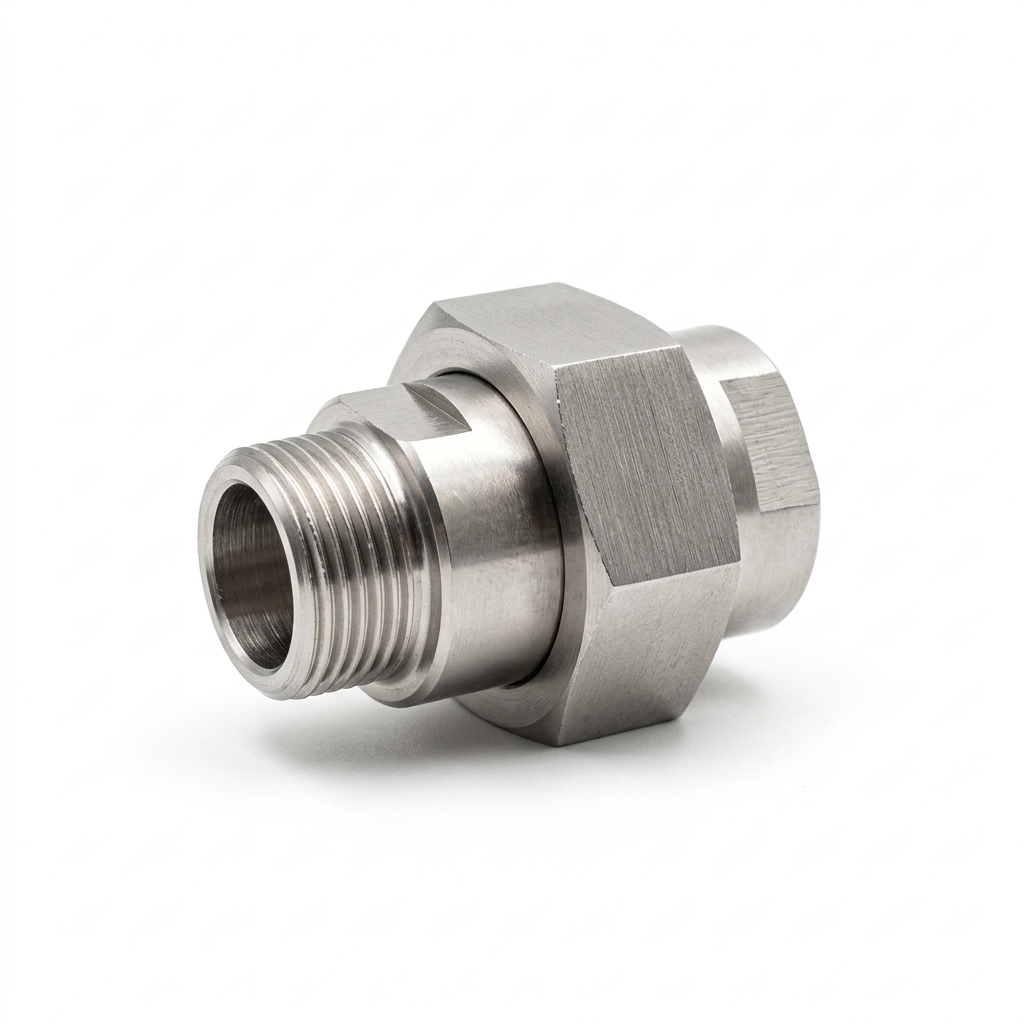 Bocchettone Inox AISI 316 - Tenuta Conica - Filettato Gas Cilindrico - MF - ITA - 3/4" 
