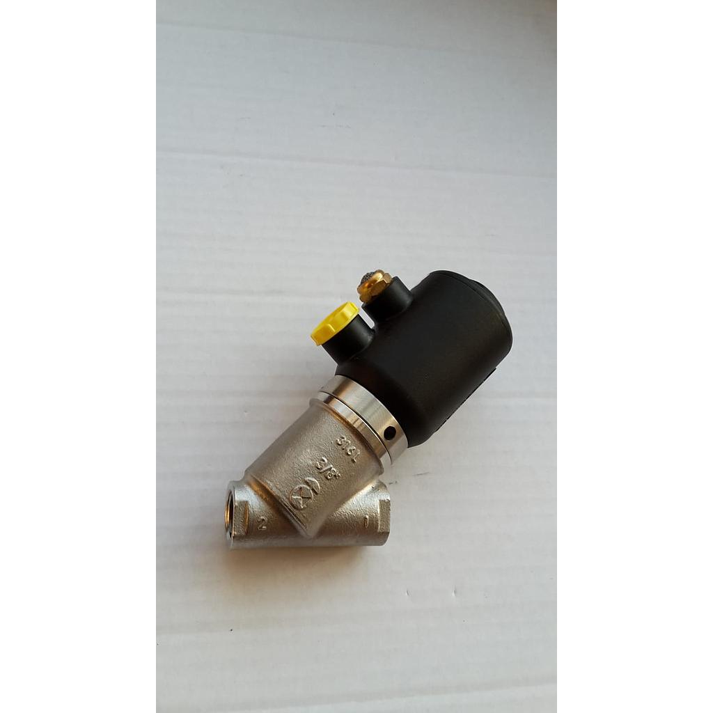 Valvola pneumatica On-Off a flusso libero - corpo microfuso inox316L PN40 , filettato FF gas 3/8"- Testata Nylon T36 - Press.diff.max 16 Bar - PCIPFM_010_0_1