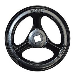 Volantino Nero Diam. 100 Foro quadro  9x9