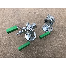 Rubinetto P/livello in acciaio carbonio A105 , Zincato - Flangiato PN40 DN25 - Superiore - DS