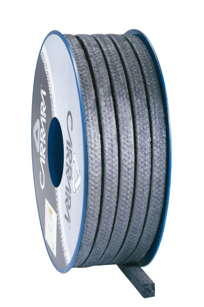 Treccia in filato Sintetico Preossidato e impregnato di Grafite - 04X04 mm - max 250°C - pH 4-10 - Cod.N2609