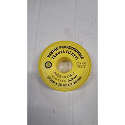 Bobina TEFLON bianco - 19mm x 15mt x 0,2mm "PROFESSIONAL" - DIN EN 751.3