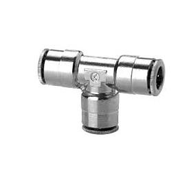 Raccordo Aria Compressa in ottone cromato - TEE Intermedio - 08   Mod.S6540