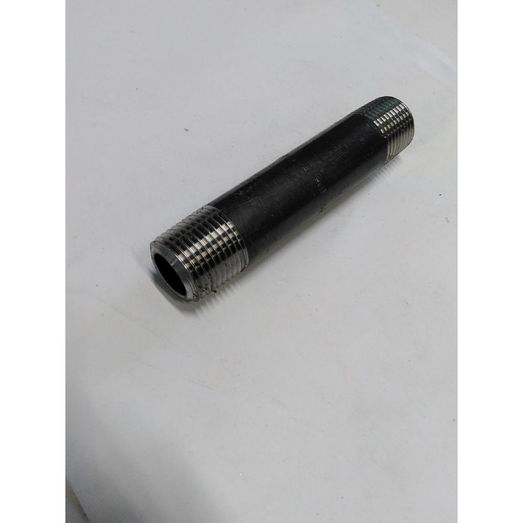 Barilotto A105 S3000/SCH80 - 1/2&#34; L=100 mm - Filettato GAS (Nipplo tubo filettato per filettato)