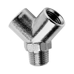 Raccordo in Ottone ad "Y" - F - M - F - 1/2" - Cod. 2040