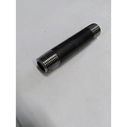 Barilotto A105 S3000/SCH80 - 1&#34; L=100 mm - Filettato Gas (Nipplo tubo filettato per filettato)