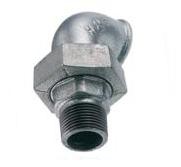 Bocchettone ghisa zincata , Curvo , tenuta conica , MF 2 1/2"  Fig. 98